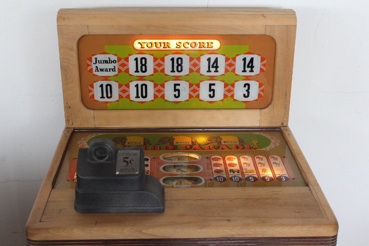 MILLS NOVELTY JUMBO PARADE Slotmachine, Overige munten, Ophalen of Verzenden, Zo goed als nieuw, Met sleutels