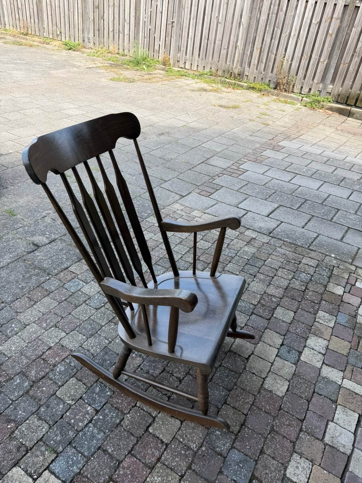 Schommelstoel, Ophalen, Zo goed als nieuw, Hout