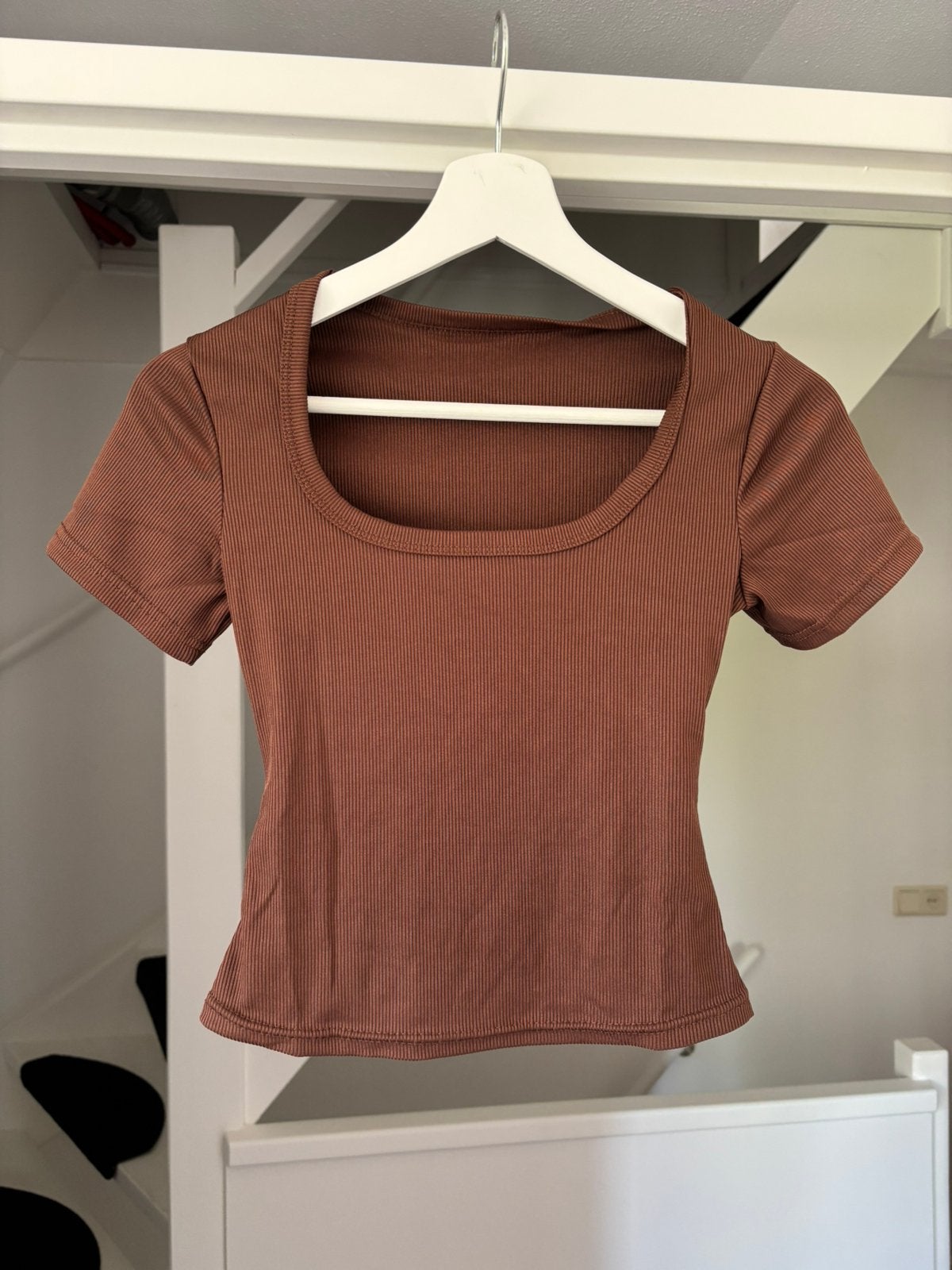 3 shirtjes vierkante hals, Bruin, Nieuw, Ophalen of Verzenden, Korte mouw