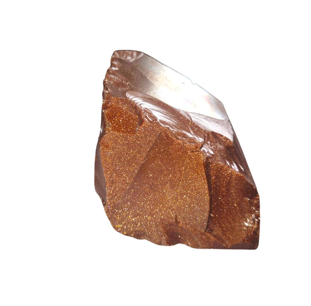 Goudsteen, ruw stuk Gewicht: 440 gram  Herkomst: China, Ophalen of Verzenden, Mineraal