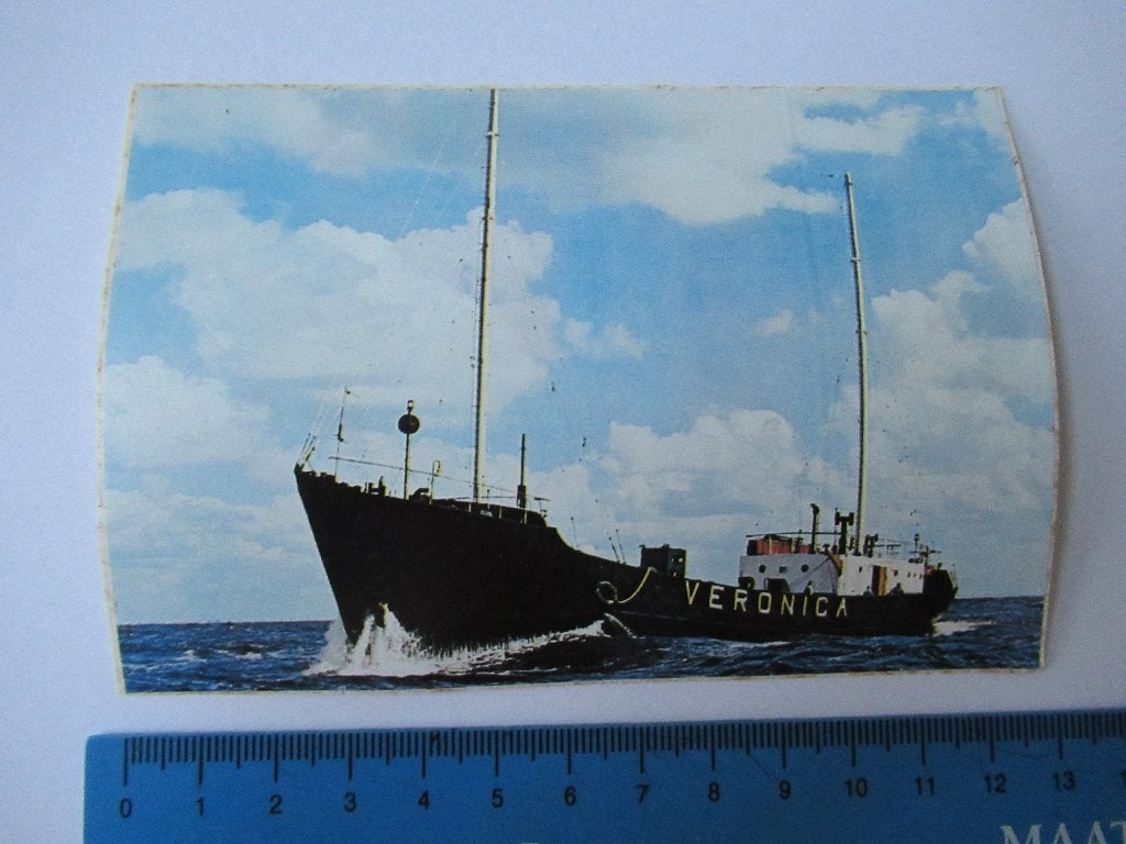 Sticker Veronica zendschip, Verzenden, Zo goed als nieuw, Bedrijf of Vereniging