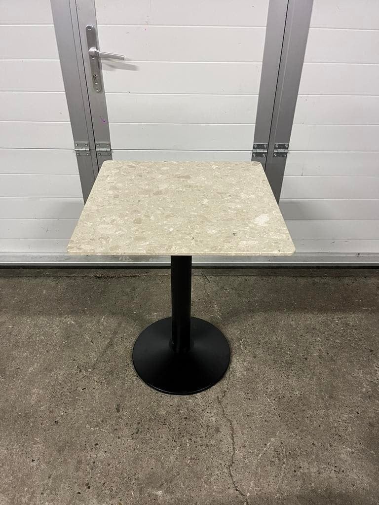 6 stuks Marmer bistro horeca terras tafels 60x60 cm nieuw, Ophalen