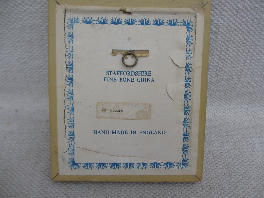 Vintage handgeschilderd Staffordshire wandplaquette, Ophalen of Verzenden