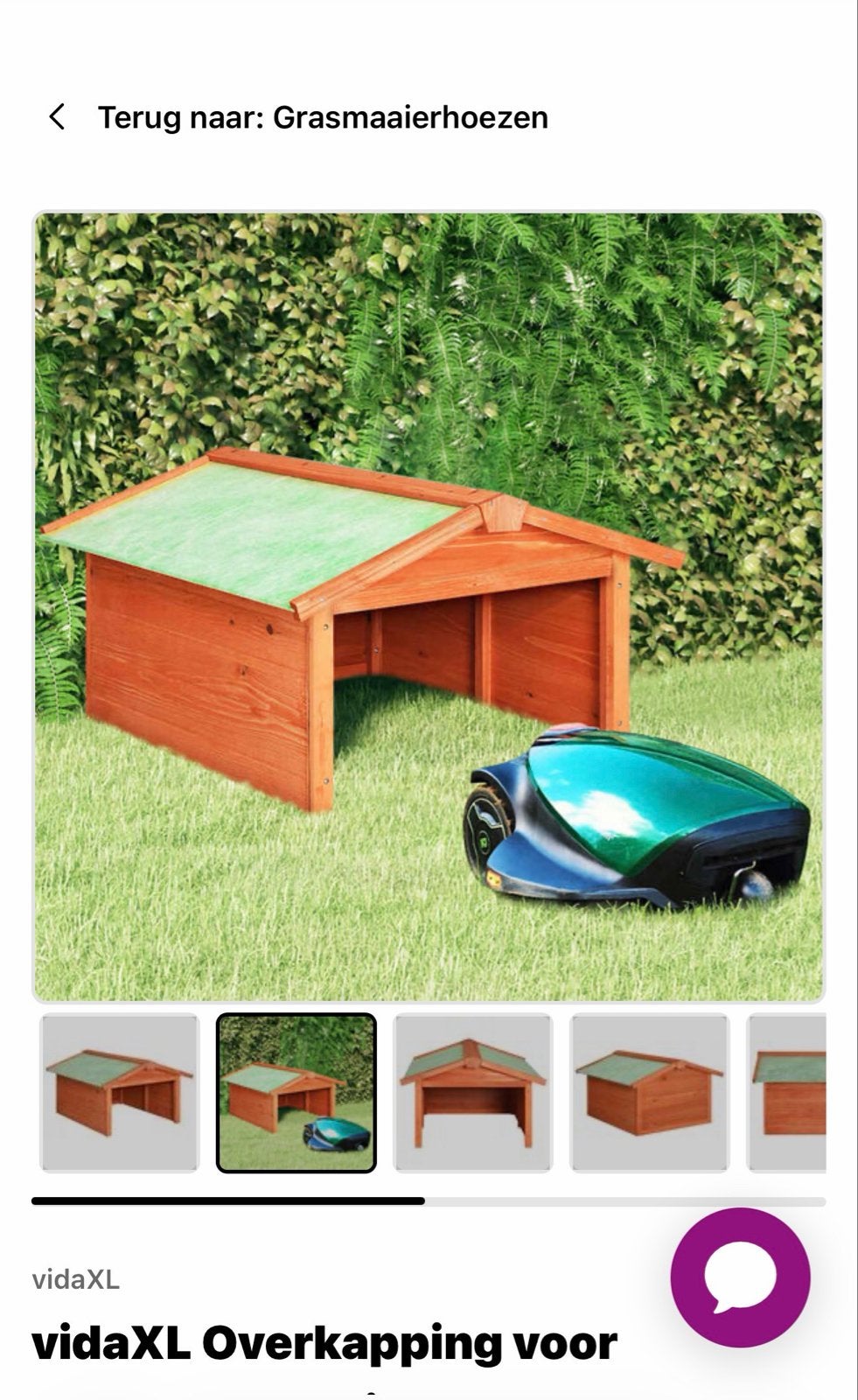 vidaXL Overkapping robotmaaier - Gecontroleerde retour, Tuin en Terras, Ophalen, Nieuw, Overige typen
