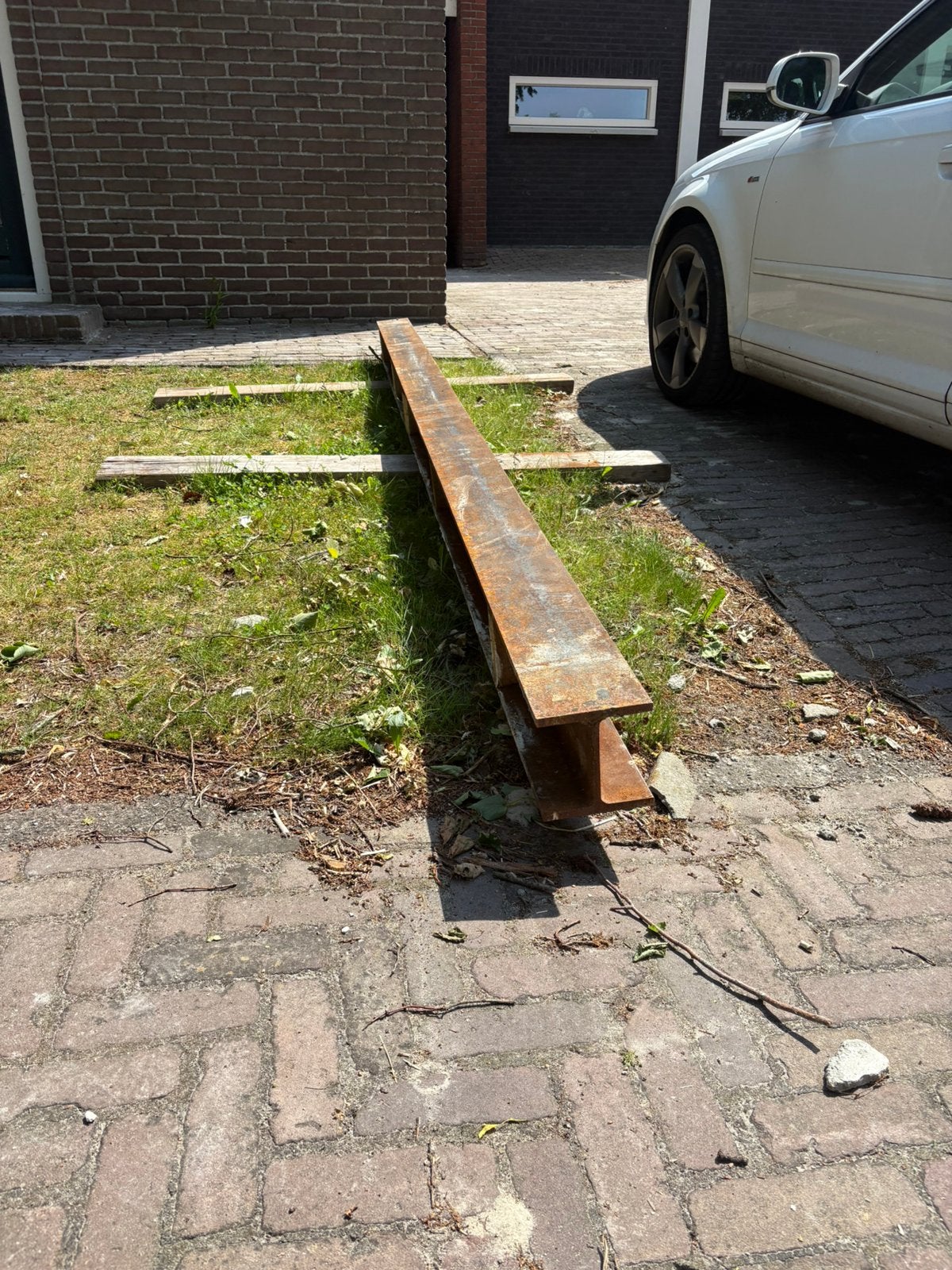 H balk! 15x15  355cm lang!, Tuin en Terras, Palen, Balken en Planken, Ophalen of Verzenden, Zo goed als nieuw, 250 cm of meer