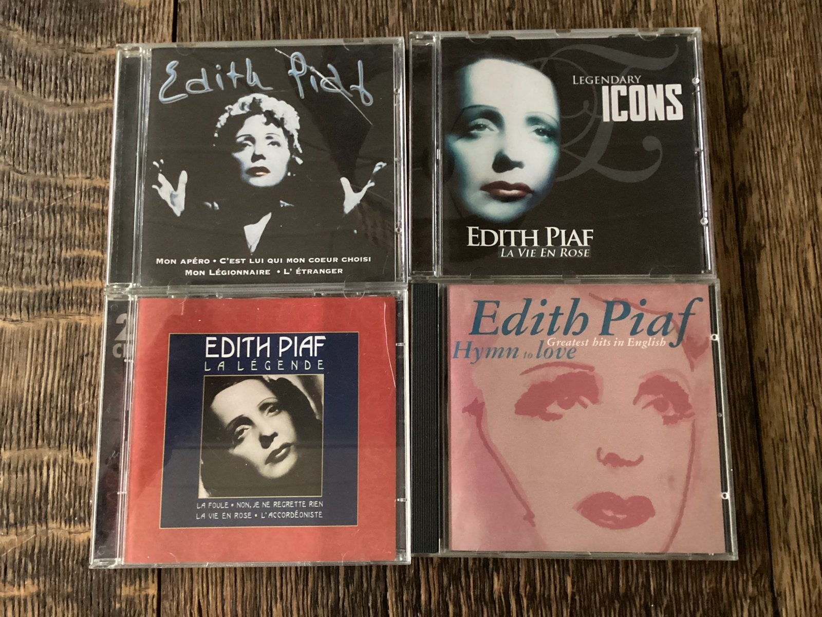 Edith Piaf CD collectie - 4 albums, SAMEN voor 5 euro., Gebruikt, Pop, Ophalen of Verzenden, Inclusief doosje