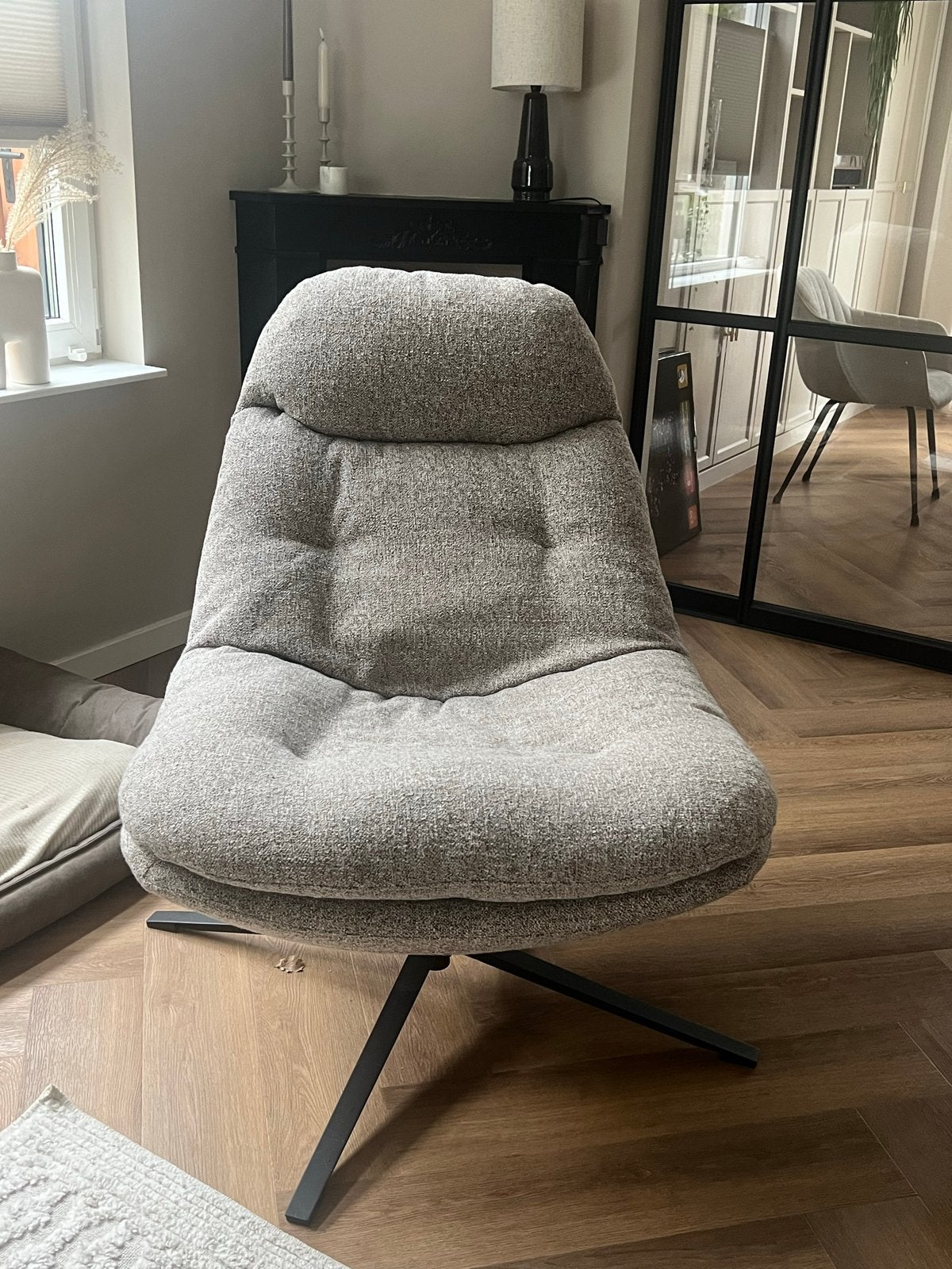Comfortabele taupe fauteuil - Zo goed als nieuw, Ophalen, Zo goed als nieuw, Stof, 75 tot 100 cm