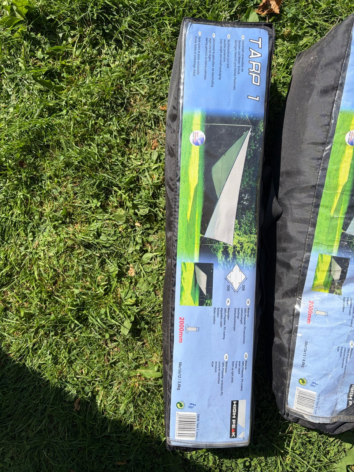 Nieuwe Tarp 1 en Tarp 2 met stokken - High Peak, Ophalen, Nieuw, Tot en met 2