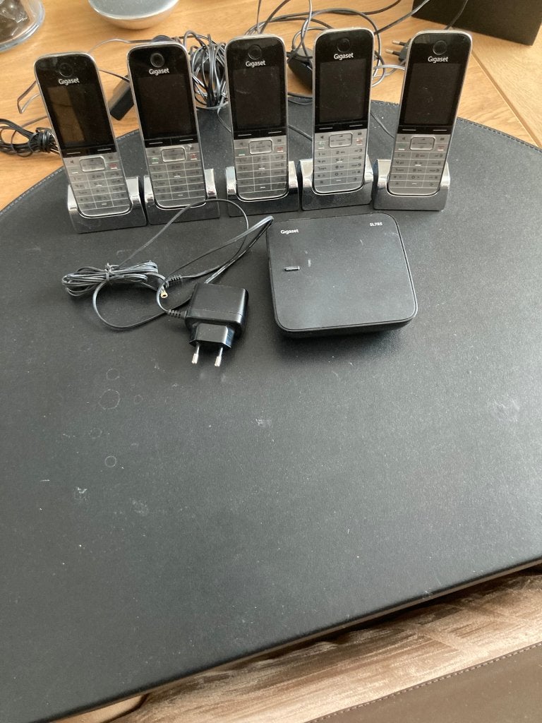 Gigaset huistelefoon SL78H Siemens, 5 stuks, 1 basisstation, Ophalen of Verzenden, Gebruikt, 4 handsets of meer, Stralingsarm