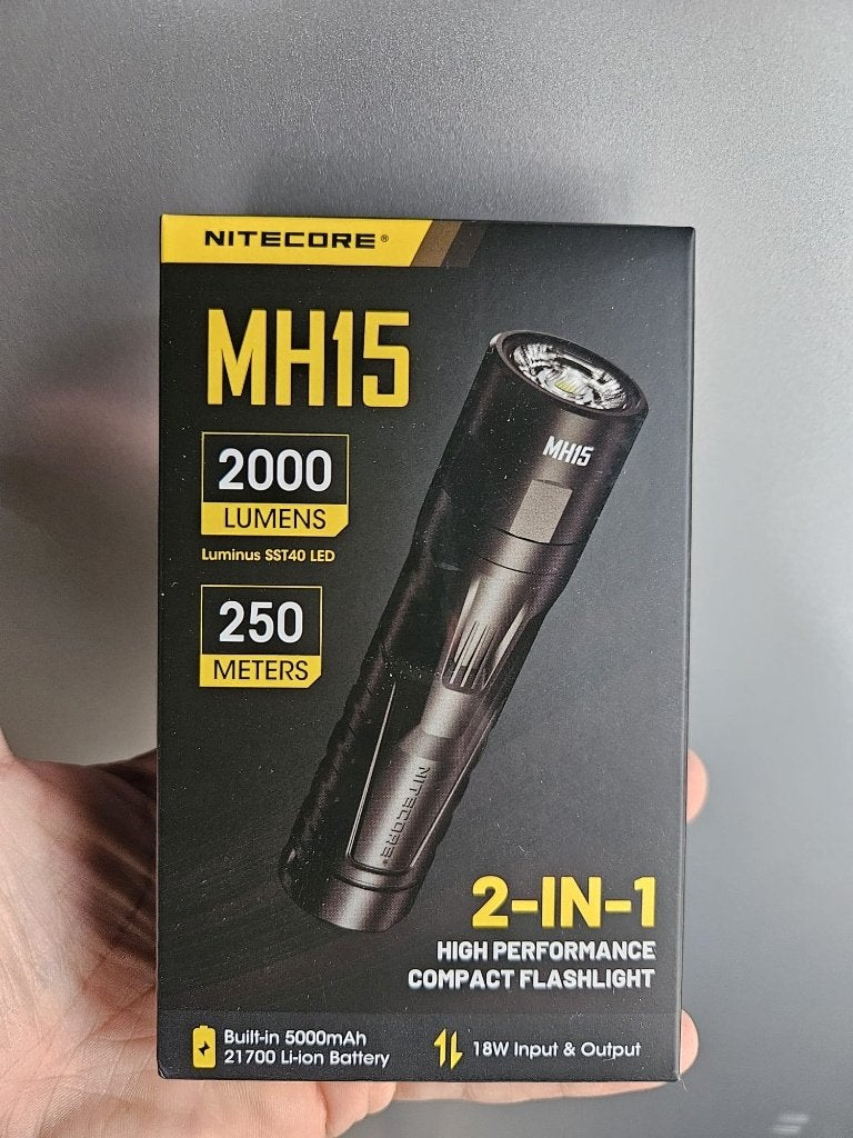 Nitecore MH15 zaklamp en powerbank usb-c, Rossum, Nieuw, Ophalen of Verzenden, Info@tradoplus.nl