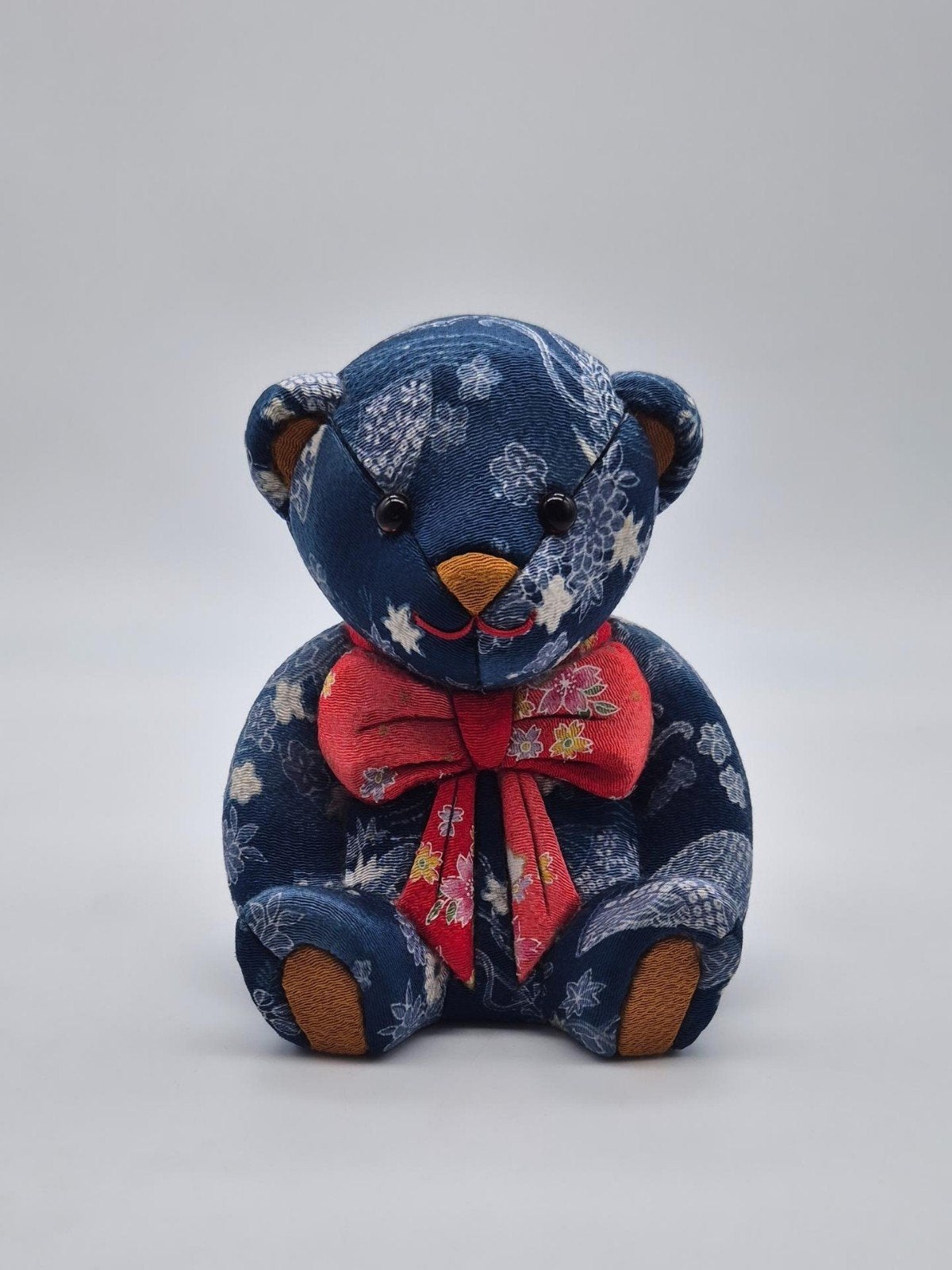 Handgemaakte Japanse Teddybeer - Kimono Stof, Ophalen of Verzenden, Nieuw, Beer