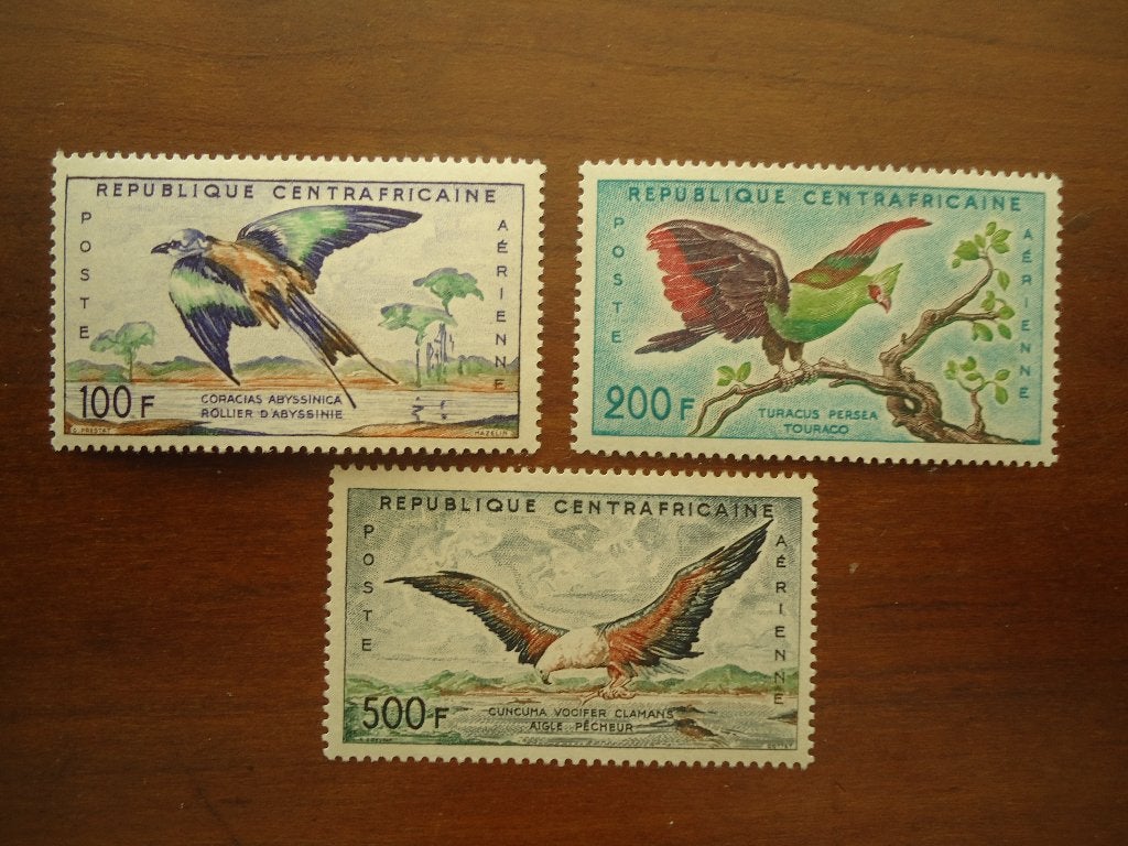 Vogels Centr. Afrik. Republ. 1960, mi. 12-14 postfris/ongebr, Ophalen of Verzenden, Postfris, Dier of Natuur
