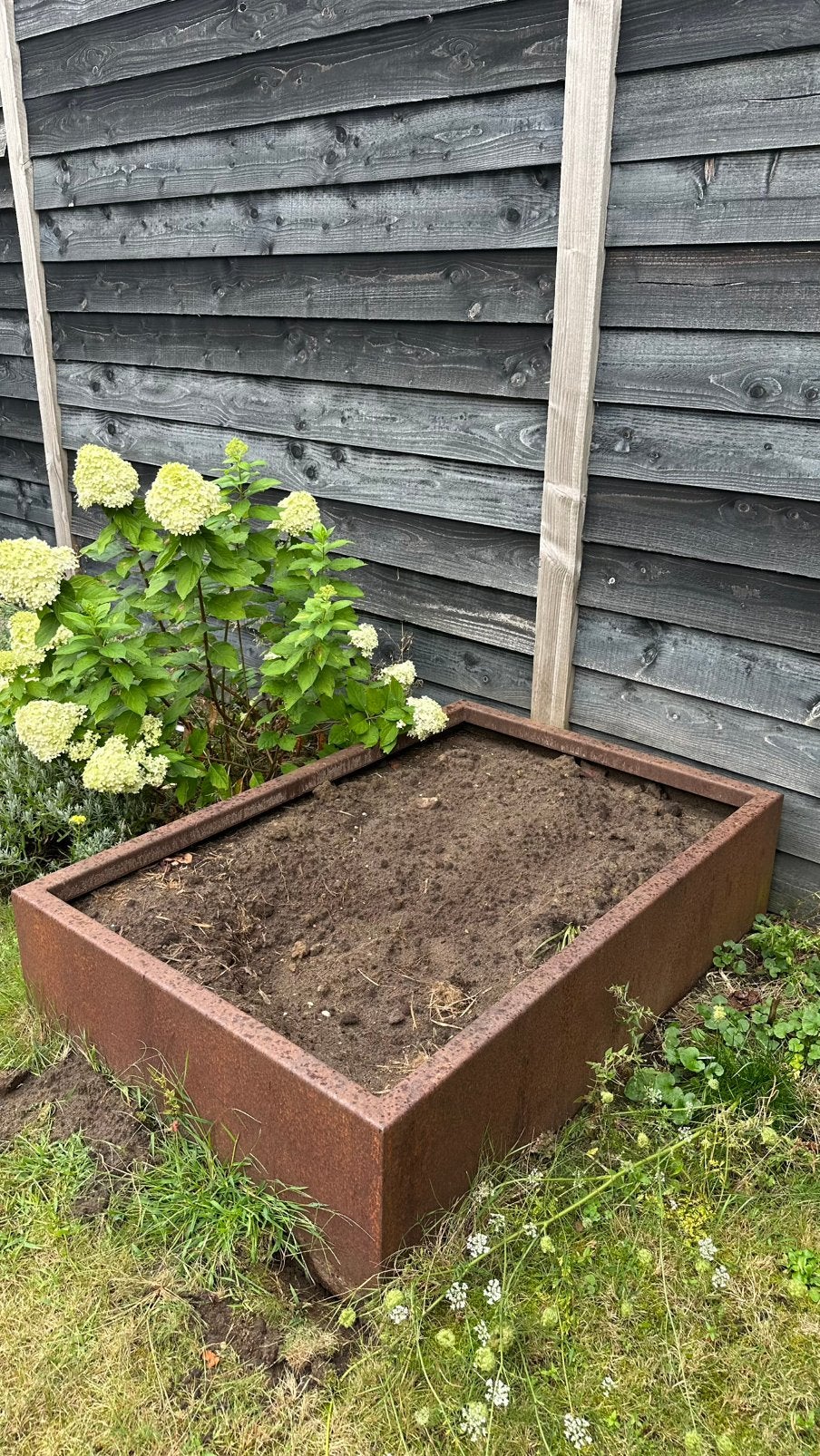 Cortenstaal plantenbak, Tuin en Terras, Bloembakken en Plantenbakken, Ophalen, Zo goed als nieuw, Metaal