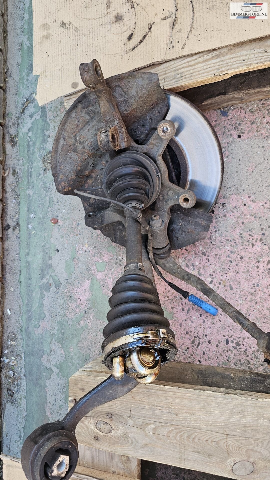 Fusee rechts met draagarmen BMW X5 serie E53 31216761576 676, Gebruikt, -, -, Ophalen of Verzenden