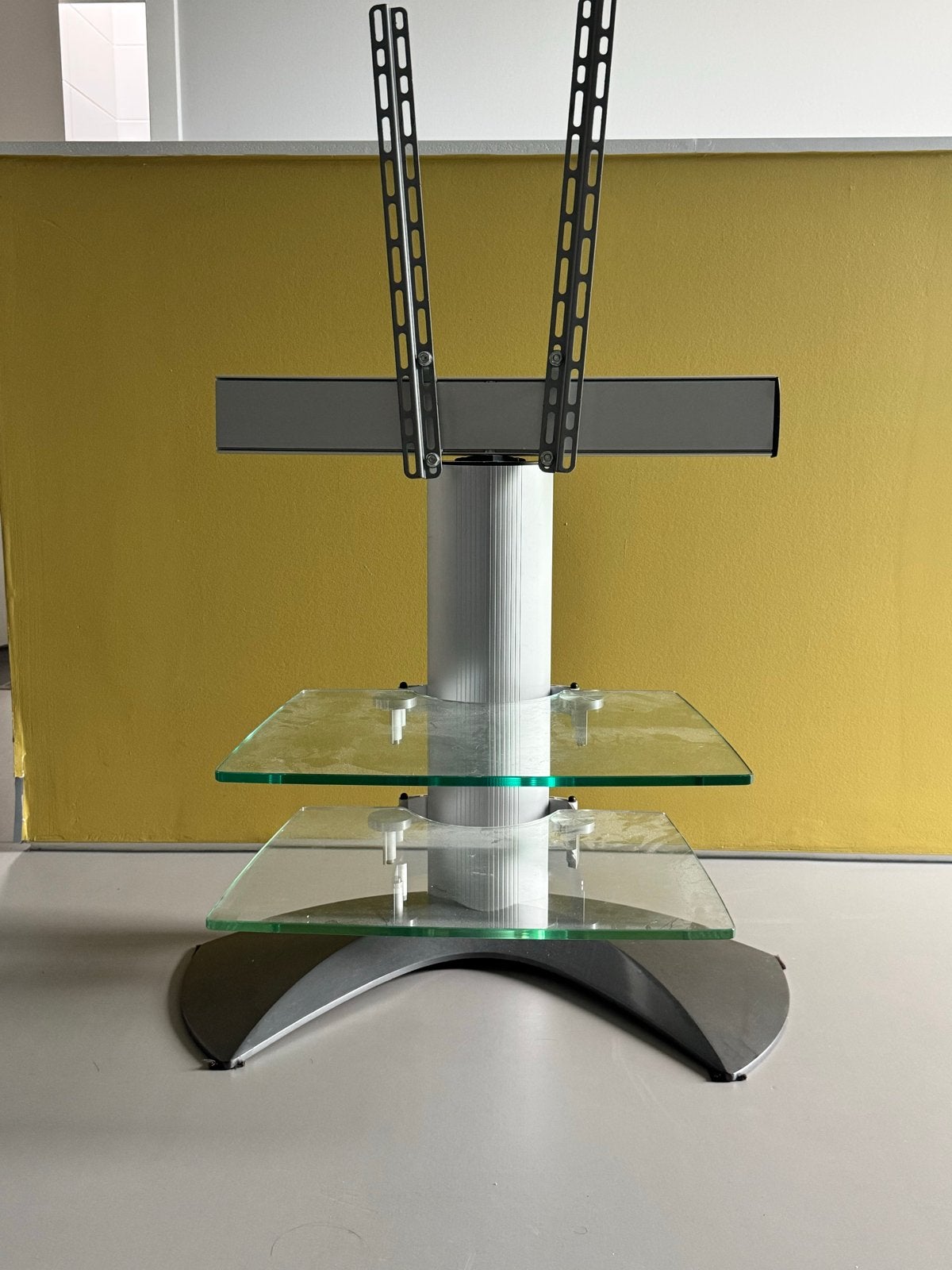 Vogels TV standaard met glazen planken, Ophalen, Gebruikt, 100 tot 150 cm, 50 tot 100 cm