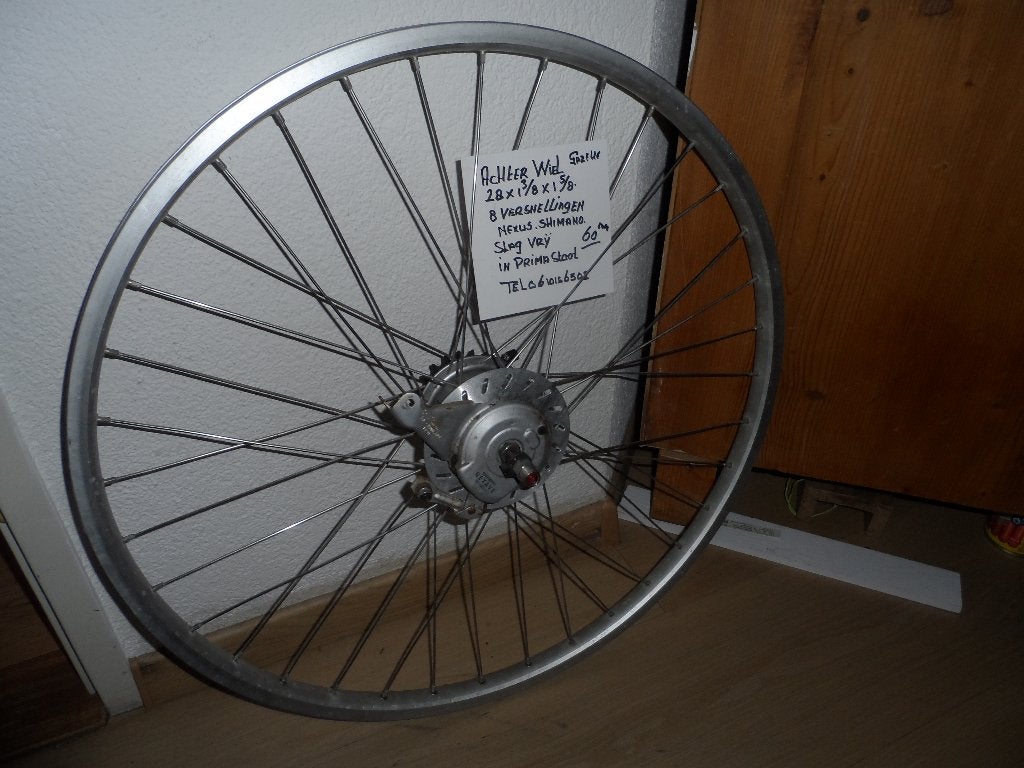 ACHTERWIEL  28 X1 3/8 X 1 5/8.  8  VERSNELLINGEN,, Fietsen en Brommers, Zo goed als nieuw, Aluminium, Gazelle, Ophalen