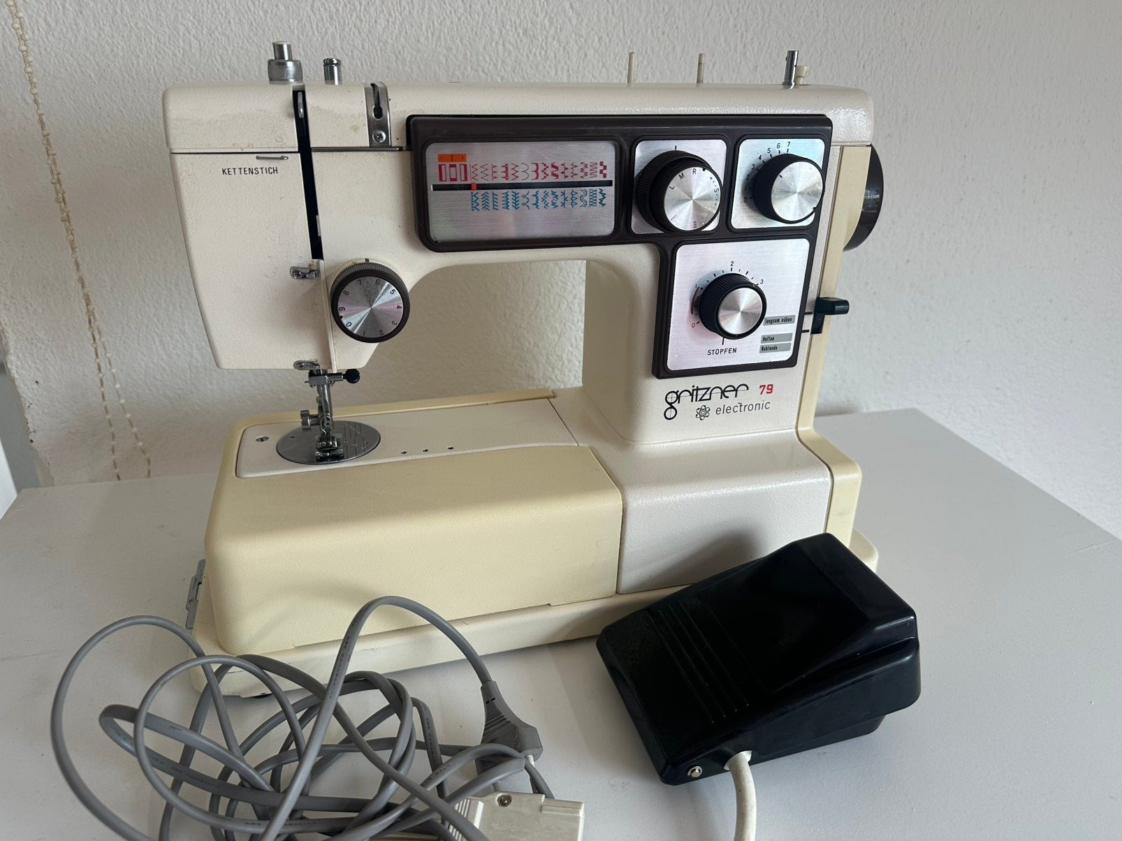 Naaimachine vintage : Gritzner 79 electronic, Ophalen, Gebruikt, Naaimachine, Overige merken