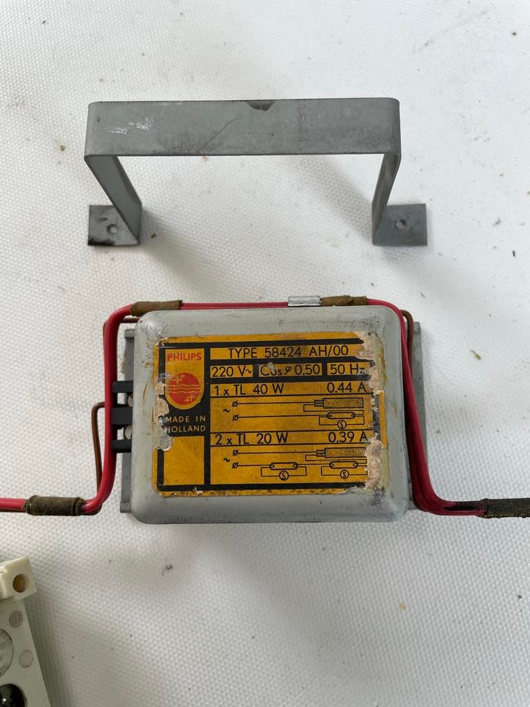 Vintage Philips Voorschakelapparaat TL 40W / 2x TL 20W, Ophalen of Verzenden, Gebruikt