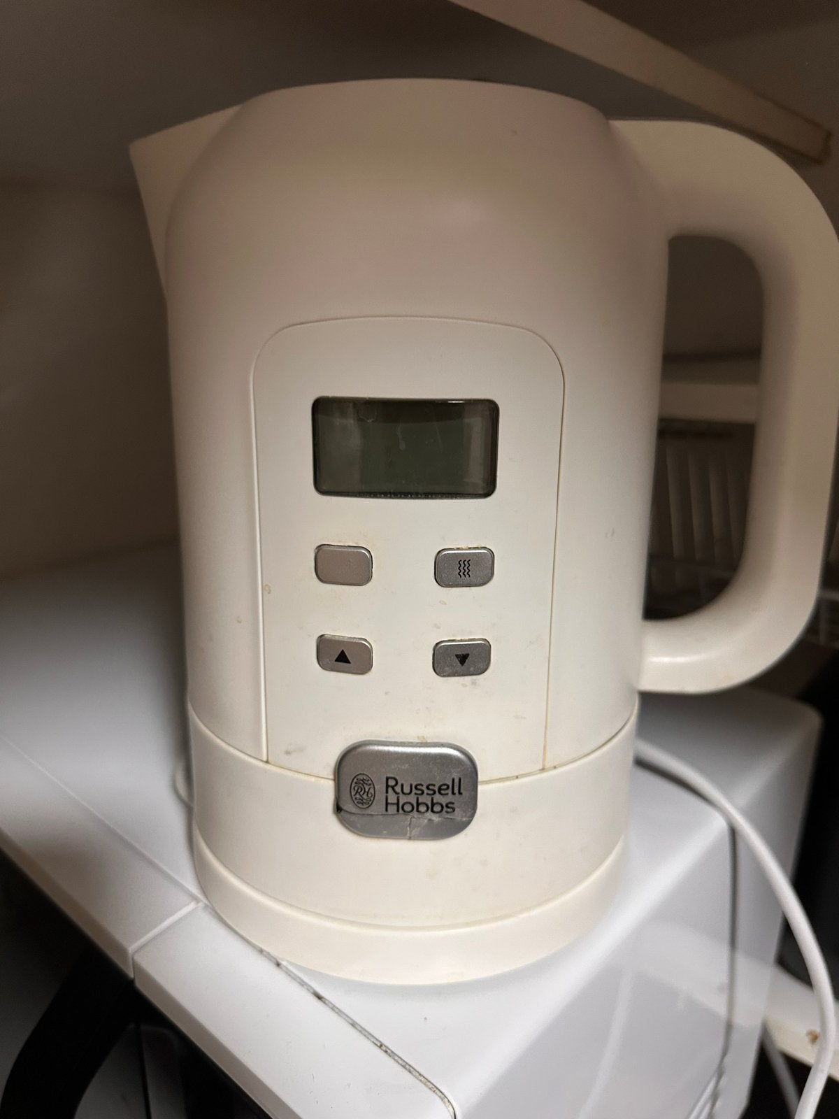 Russell Hobbs Waterkoker met temperatuurregeling, Witgoed en Apparatuur, Waterkokers, 1 tot 2 liter, Ophalen, Gebruikt, Draadloos