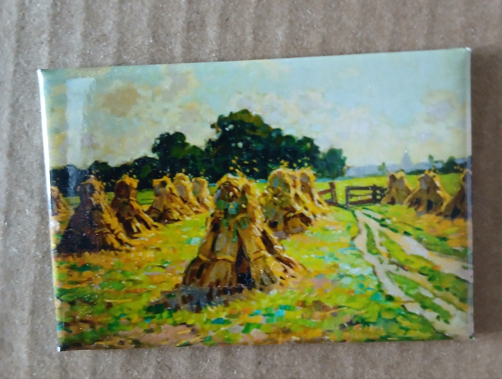 Magneet kunstwerk Ben Viegers - Korenschoven bij Nunspeet, Ophalen of Verzenden