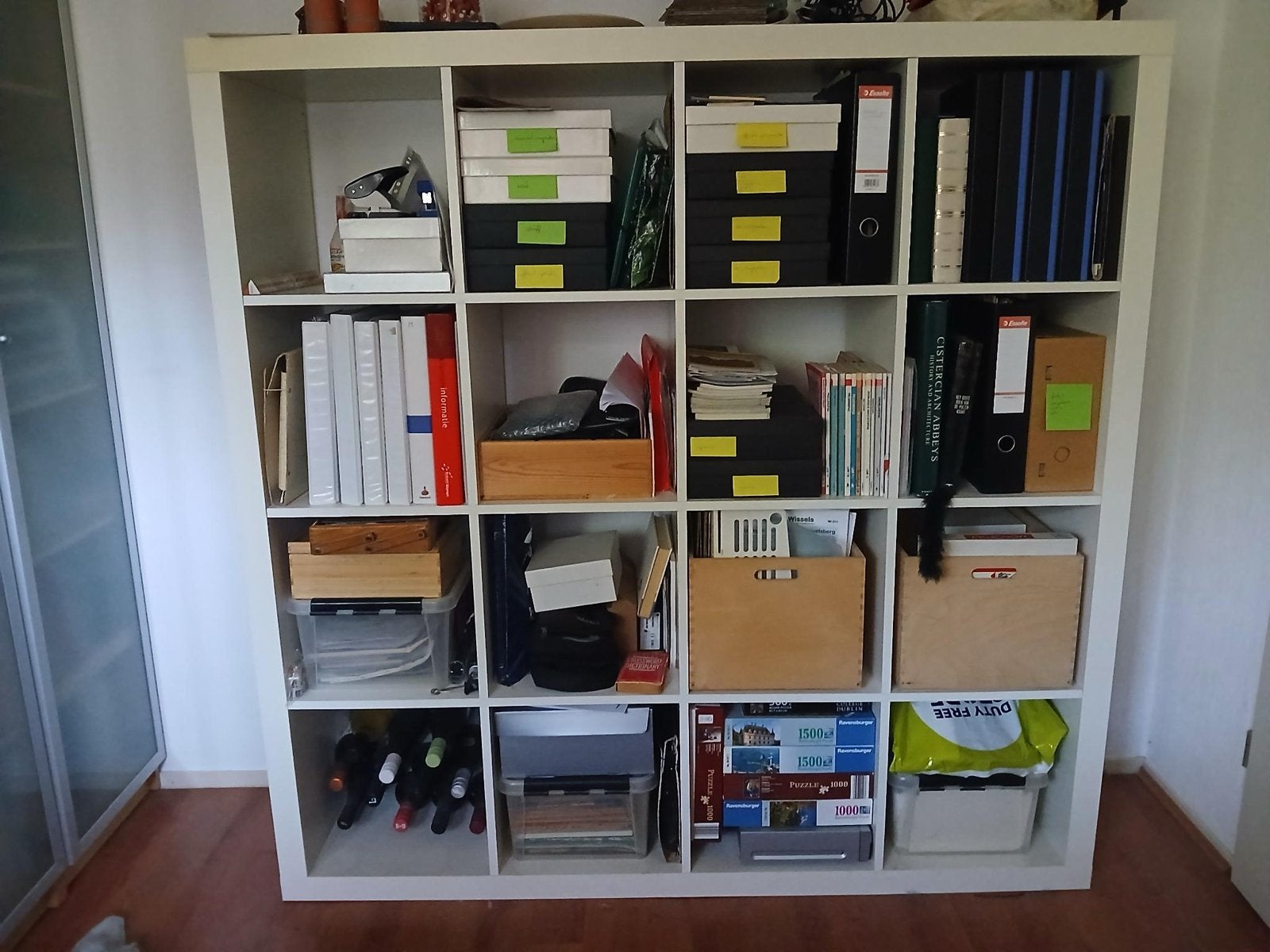 IKEA Expedit Kast - 4x4 Vakken - Wit, Ophalen, Met plank(en), Gebruikt, 100 tot 150 cm