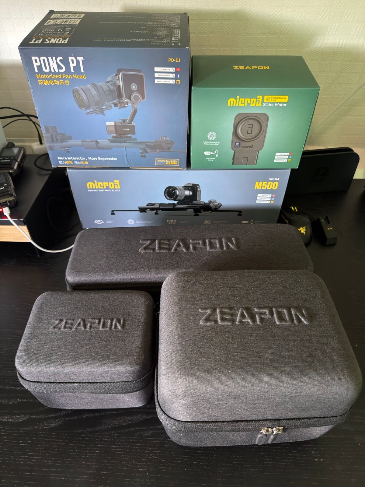 Zeapon Micro 3 E500HS Slider + PONS PT Motorized Pan Head, Overige merken, Overige typen, Ophalen, Zo goed als nieuw