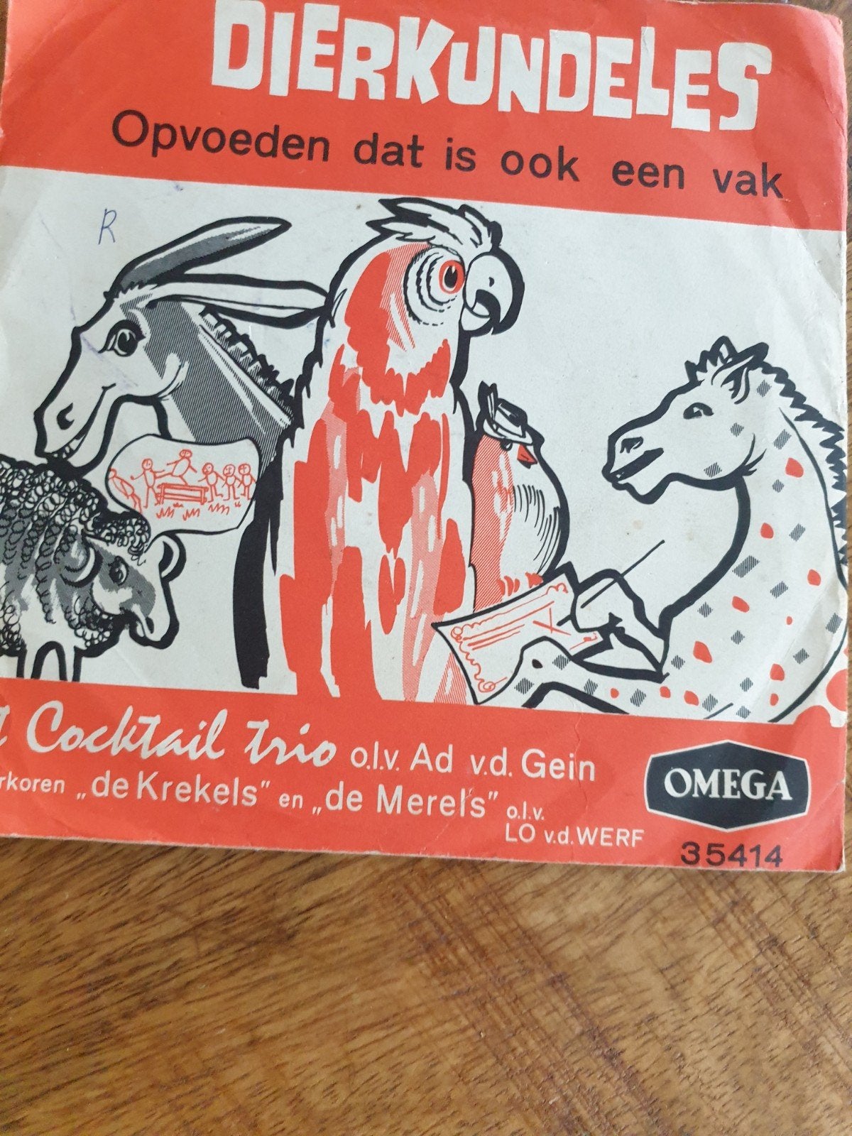 Het Cocktail Trio - Dierkundeles (Vinyl Single), Gebruikt, 7 inch, Ophalen of Verzenden, EP