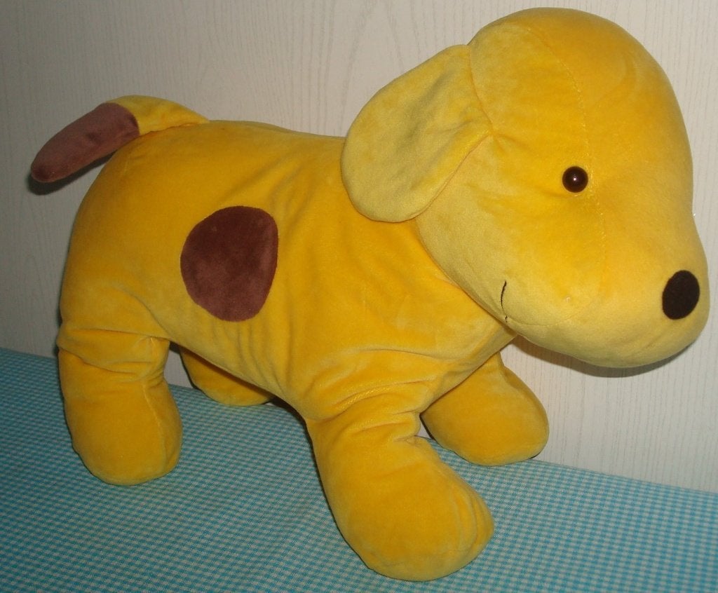 DIBBEL grote knuffel geel hond - ongeveer 40 cm GROOT!, Geel, Zo goed als nieuw, Middelgroot (20 tot 80 cm), Wasbaar