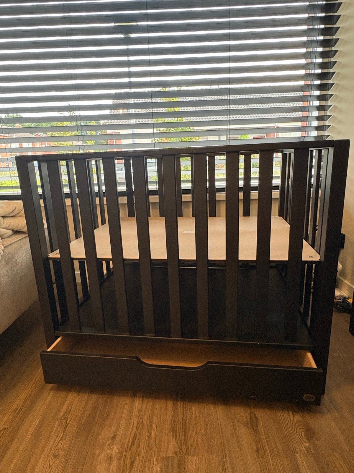 TWF Box Sam Met Lade Mat Zwart, Kinderen en Baby's, Babywiegjes en Ledikanten, Ophalen of Verzenden, Gebruikt, Ledikant