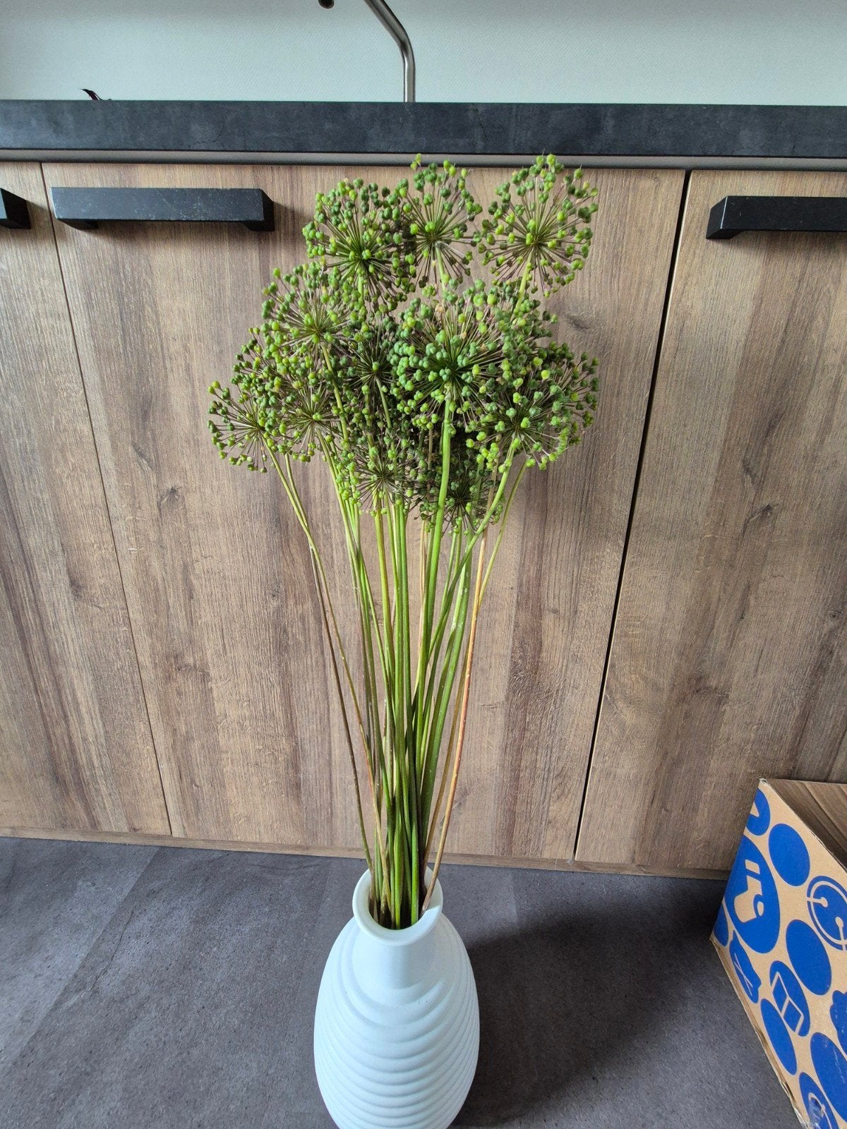 Ruilen Decoratieve uitgebloeide Allium bloemen, Huis en Inrichting, Woonaccessoires | Kunstplanten en Kunstbloemen, Ophalen, Binnen