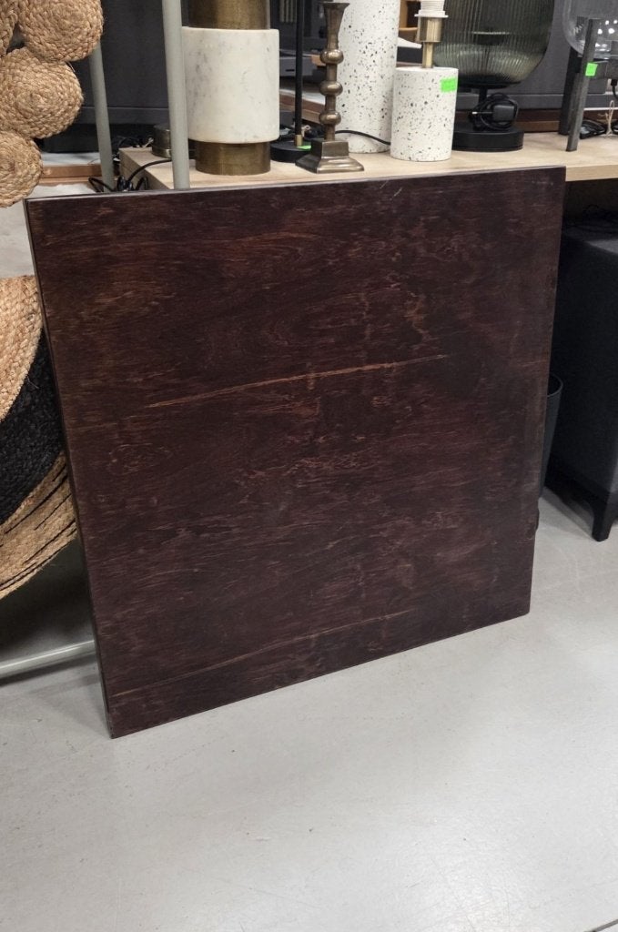 11 x tafelblad donker hout horeca cafe (2 maten) eettafel, Ophalen, Gebruikt, Bruin, Hout