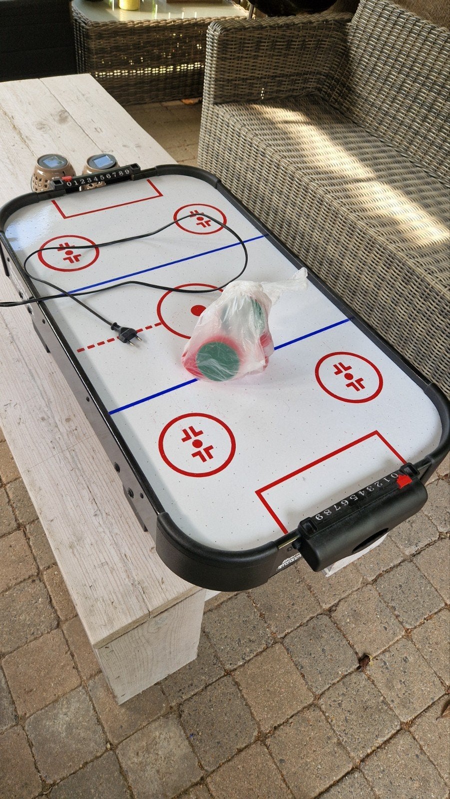 Te koop kleine Airhockey tafel, Ophalen, Gebruikt