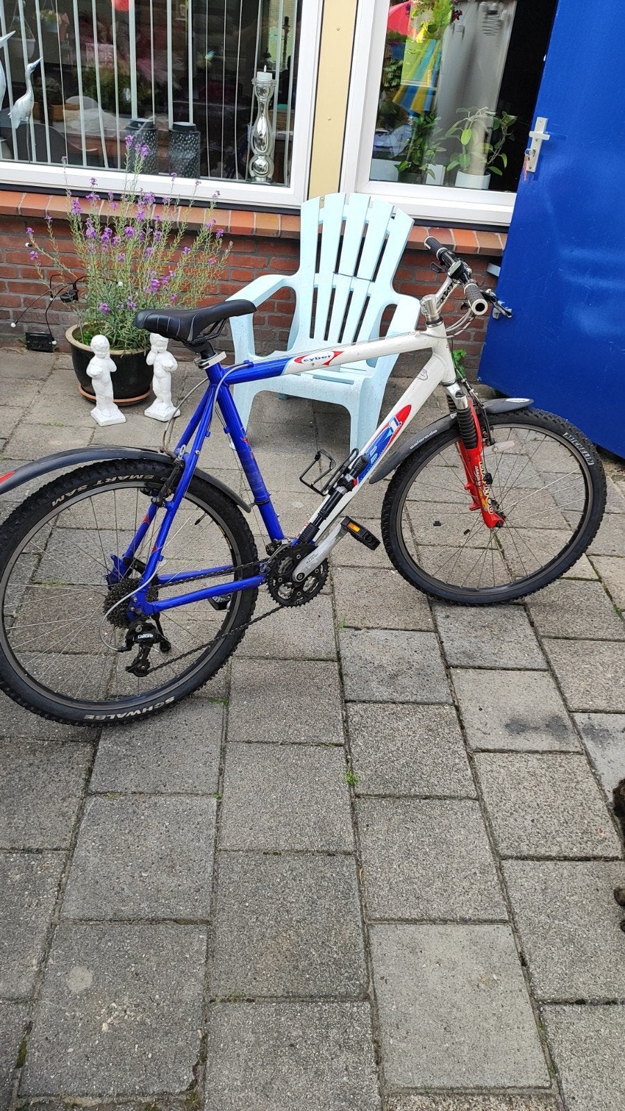 Mountainbike Cybon - Blauw/Wit met vering, Overige merken, Minder dan 10 versnellingen, Vering, Ophalen of Verzenden