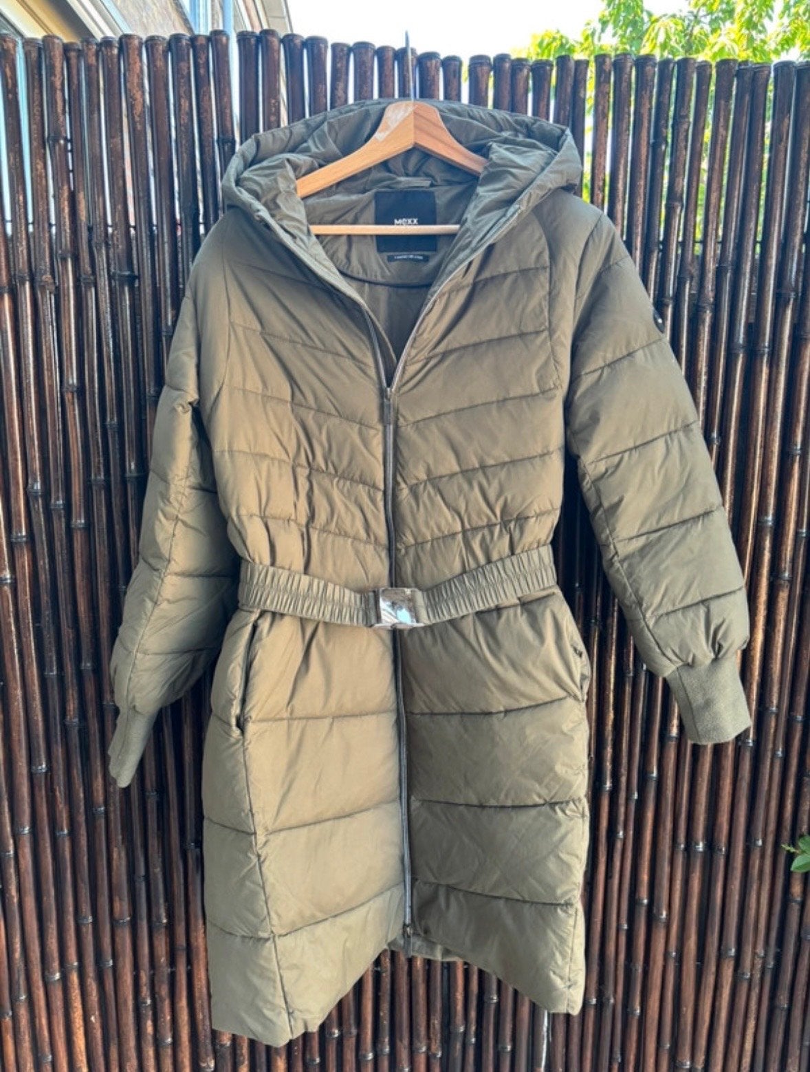 Mexx Dames Winterjas - Warme Gewatteerde Jas met Riem, Ophalen of Verzenden, Zo goed als nieuw, Maat 34 (XS) of kleiner, Groen