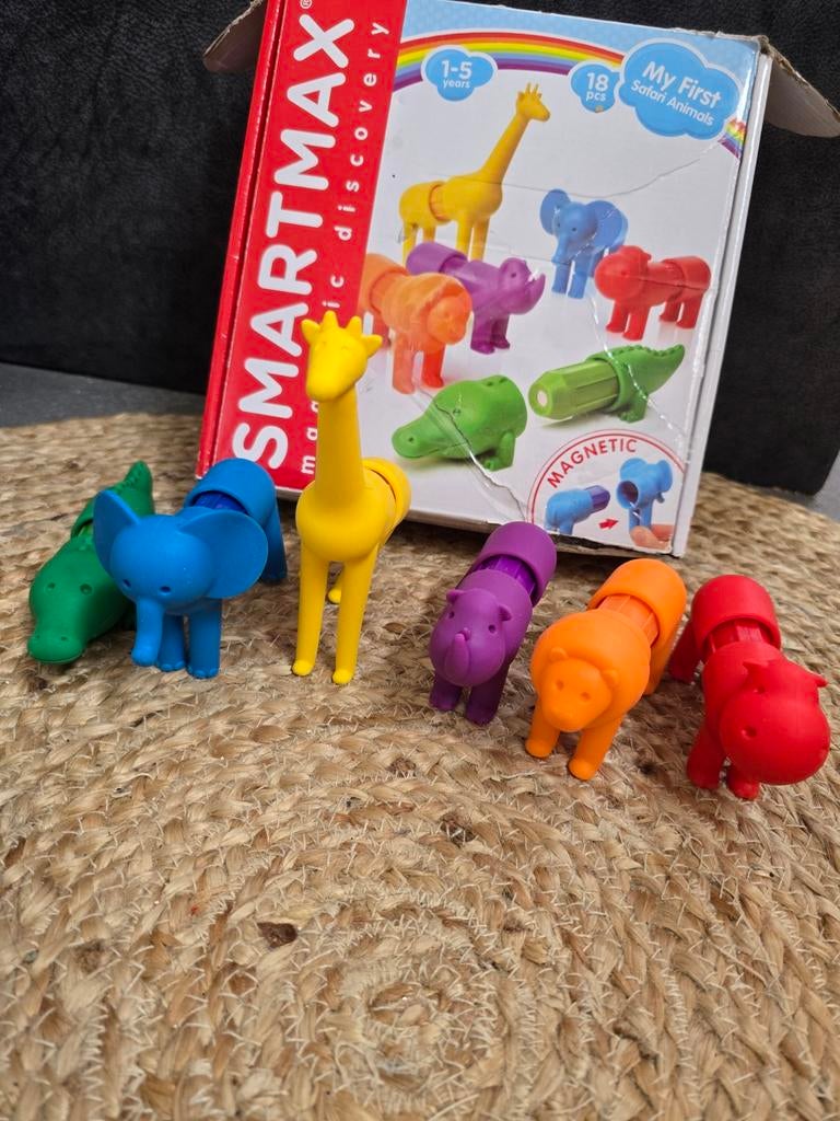 Smartmax My First Safari Animals magnetisch speelgoed, Ophalen of Verzenden, Zo goed als nieuw, Bouwen
