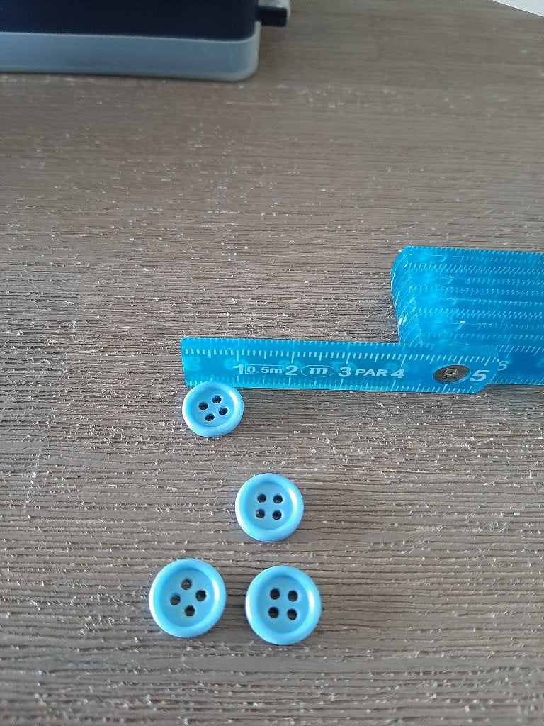 blauwe knoopjes voor poppen- of kinderkleding. 12 stuks., Verzenden, Nieuw, Knoop of Knopen