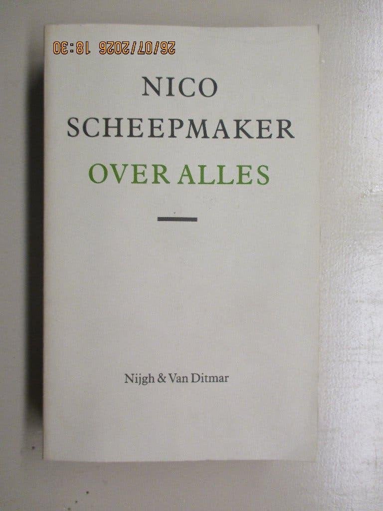 Nico Scheepmaker- Over alles, Boeken, Ophalen of Verzenden, Zo goed als nieuw, Nederland