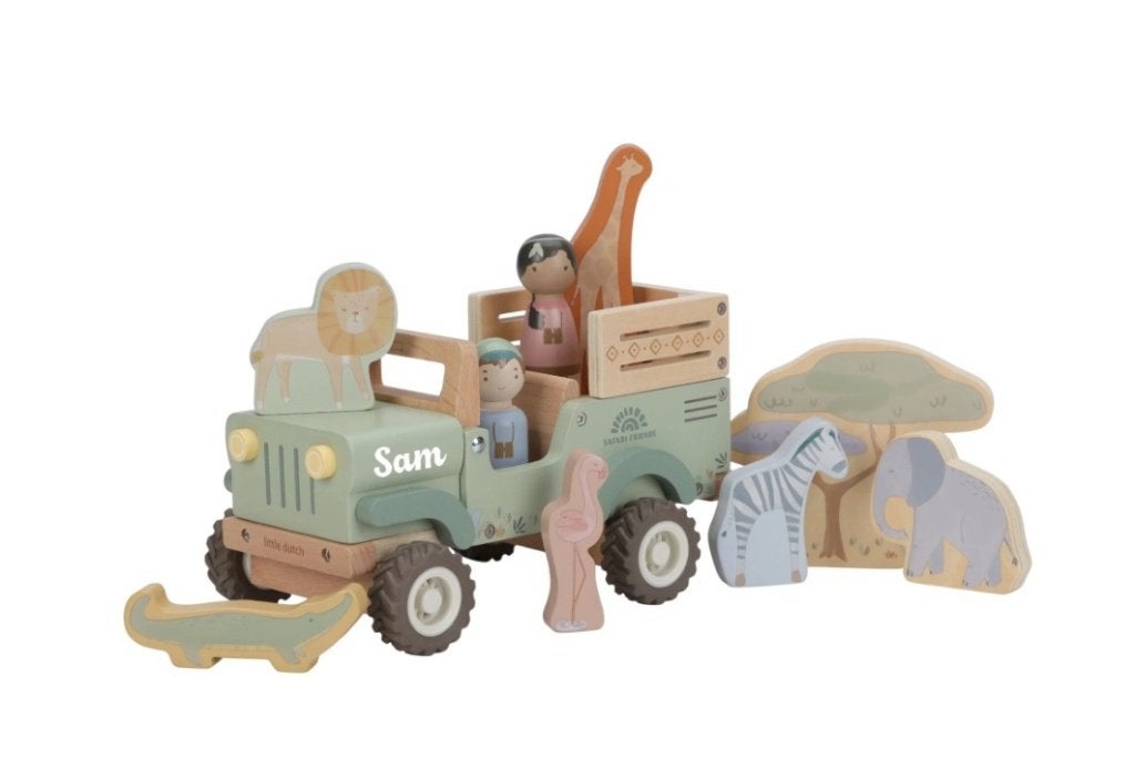 Nieuw Little Dutch houten safari auto met dieren, The River House, Info@theriverhouse.nl, Overige typen, Nieuw