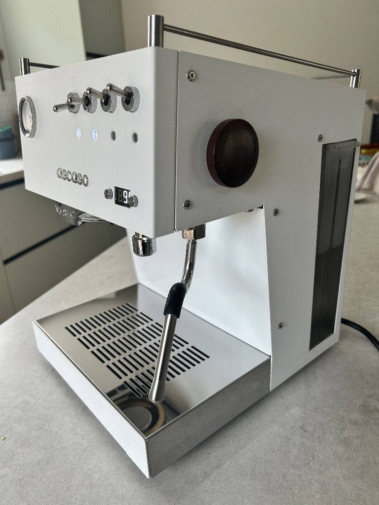 Ascaso Steel Duo PID, wit, Espresso apparaat, Ophalen of Verzenden, Zo goed als nieuw, Afneembaar waterreservoir