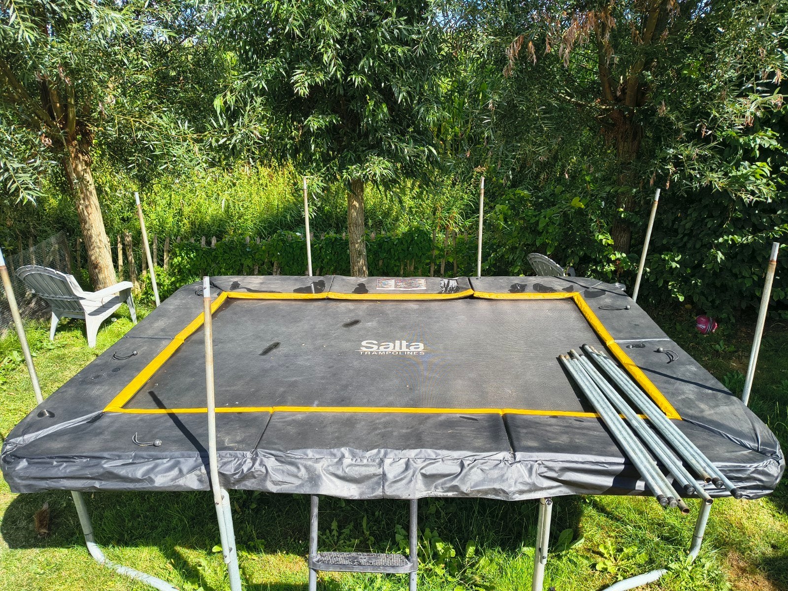 Salta trampoline 305 x 214 cm (vangnet en paal defect), Kinderen en Baby's, Speelgoed | Buiten | Trampolines, Ophalen, Gebruikt