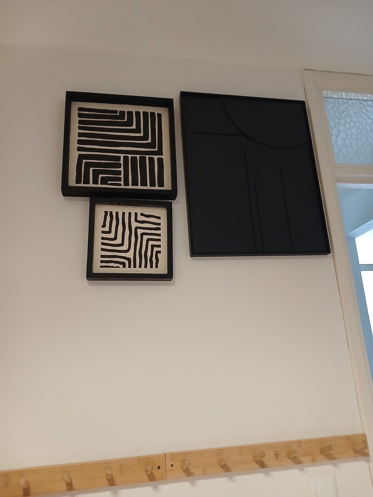 3 schilderijen zwart/wit, Huis en Inrichting, Ophalen of Verzenden