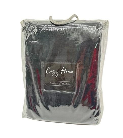 100% linnen dekbedovertrek 260x240 met slopen Black, Zwart, Dekbedovertrek, Ophalen of Verzenden, Nieuw