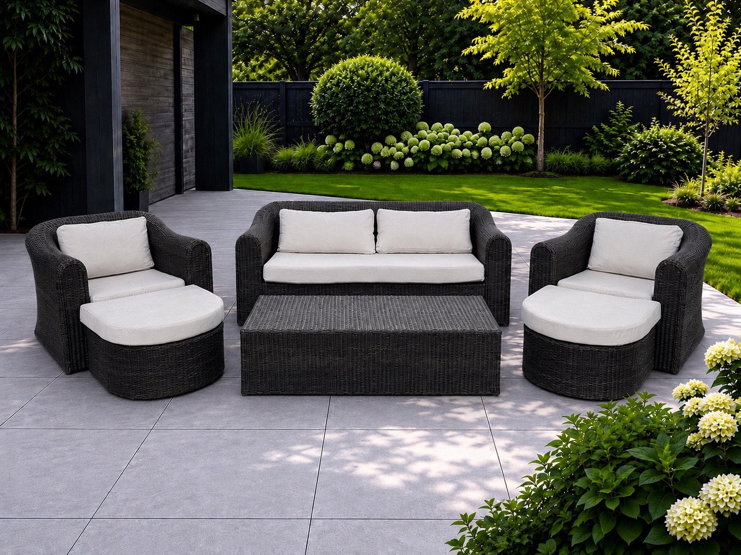 Borek Bali Loungeset Tuinset, Tuin en Terras, Ophalen, Zo goed als nieuw, Wicker, Bank