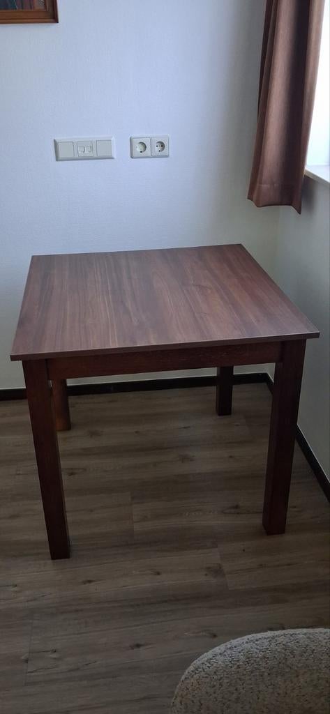 Vierkant café tafeltje 80x80 in nieuwstaat, Huis en Inrichting, Tafels | Eettafels, Ophalen, 50 tot 100 cm, Vierkant, Tot twee personen