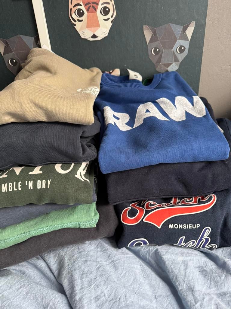 Pakket hoodies sweaters maat 140 scotch gstar zara hilfiger, Ophalen of Verzenden, Zo goed als nieuw, Jongen, Trui of Vest
