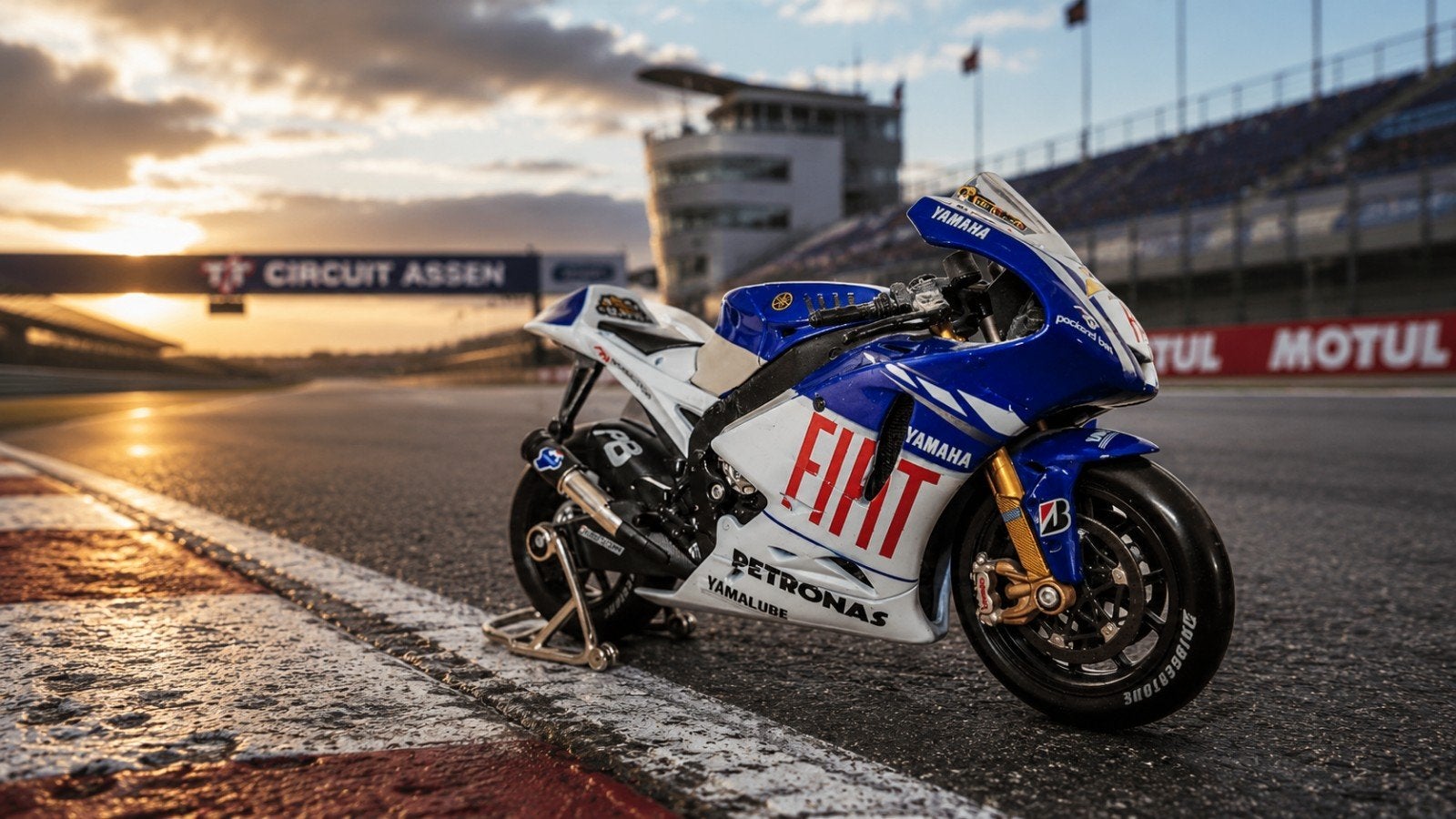 Yamaha factoren racing Rossi, Ophalen of Verzenden, Groter dan 1:32
