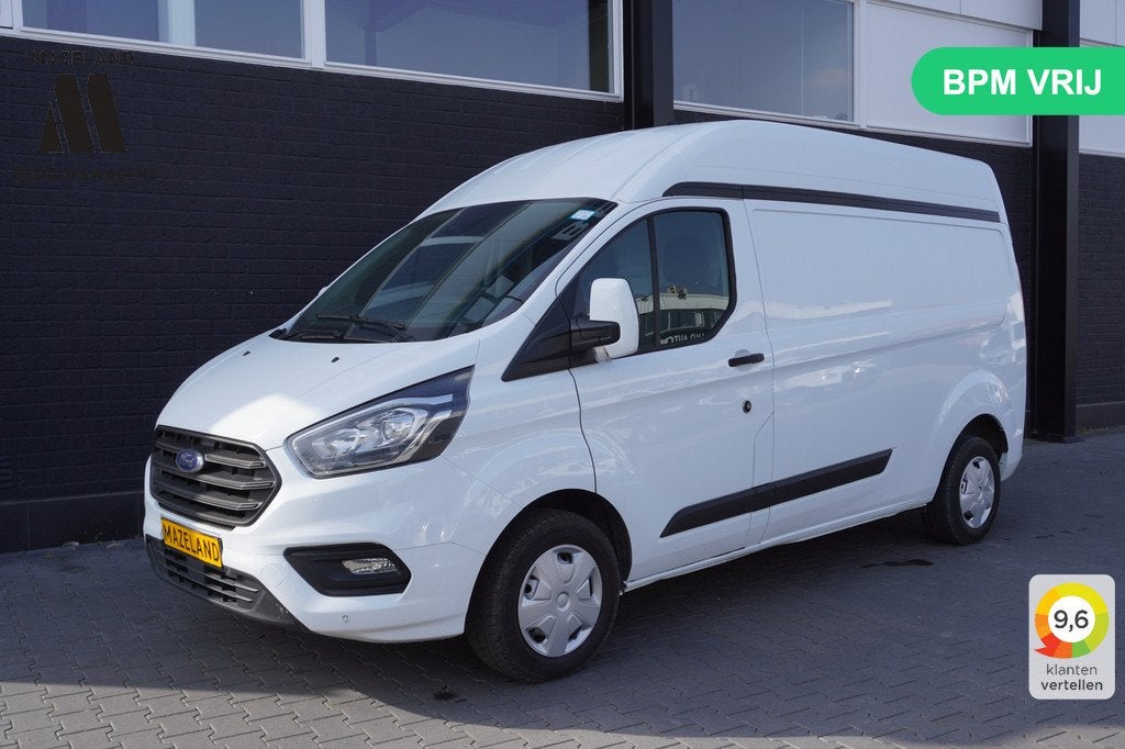 Ford Transit Custom 2.0 TDCI 130PK L2H2 - Airco - Cruise - C, Auto's, Voorwielaandrijving, 4 cilinders, Wit, Bedrijf