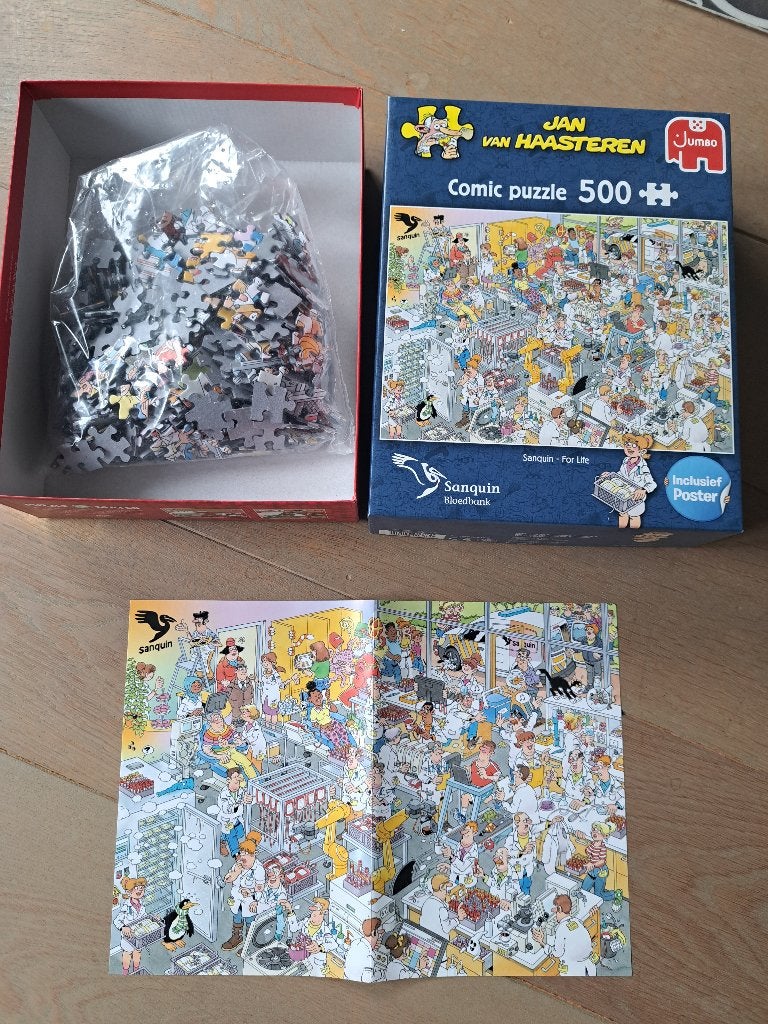 Jan van Haasteren puzzel 500 stukjes, Ophalen, 500 t/m 1500 stukjes, Zo goed als nieuw, Legpuzzel
