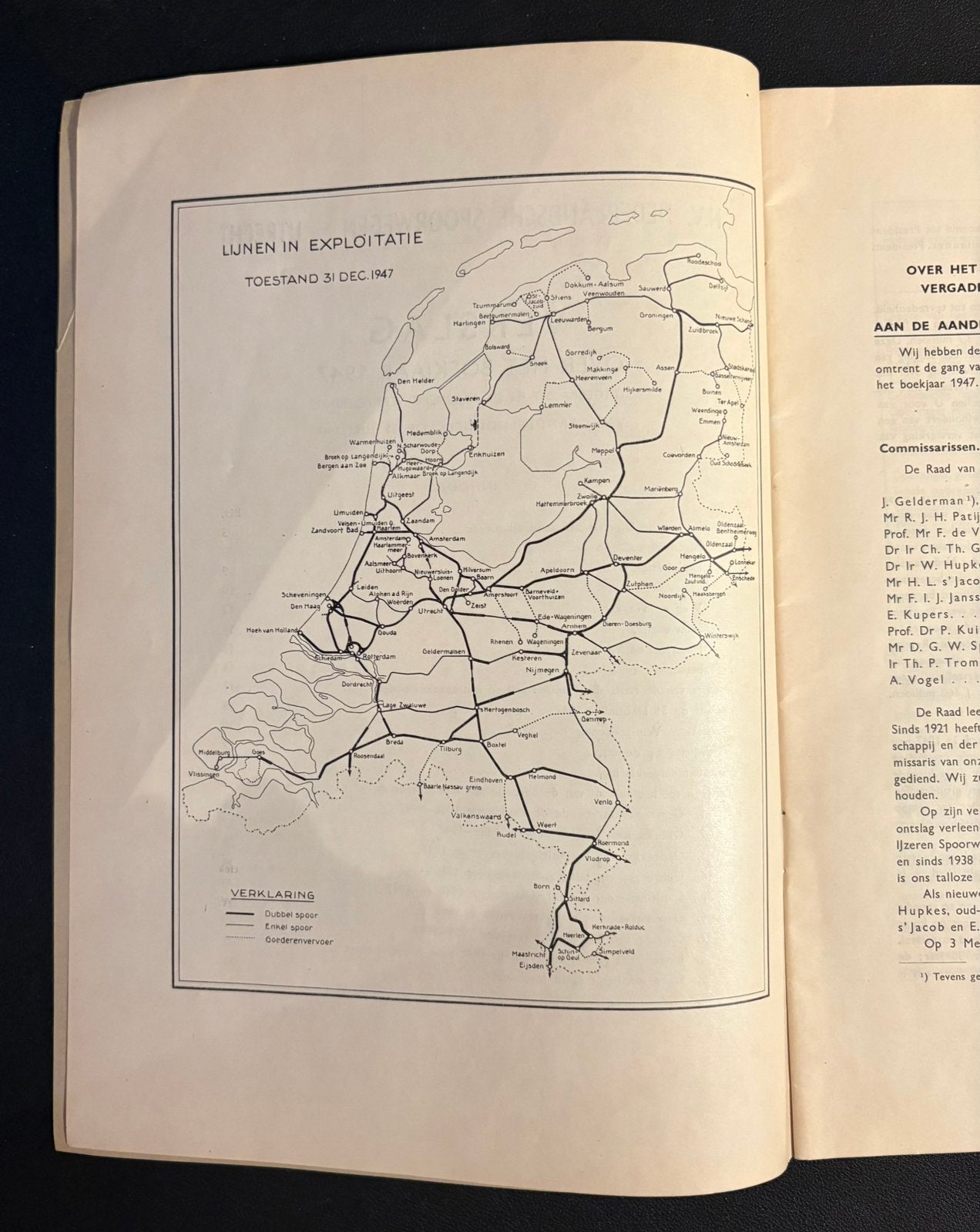 Jaarverslag Nederlandsche Spoorwegen boekjaar 1947, Ophalen of Verzenden, Zo goed als nieuw, Trein, Boek of Tijdschrift