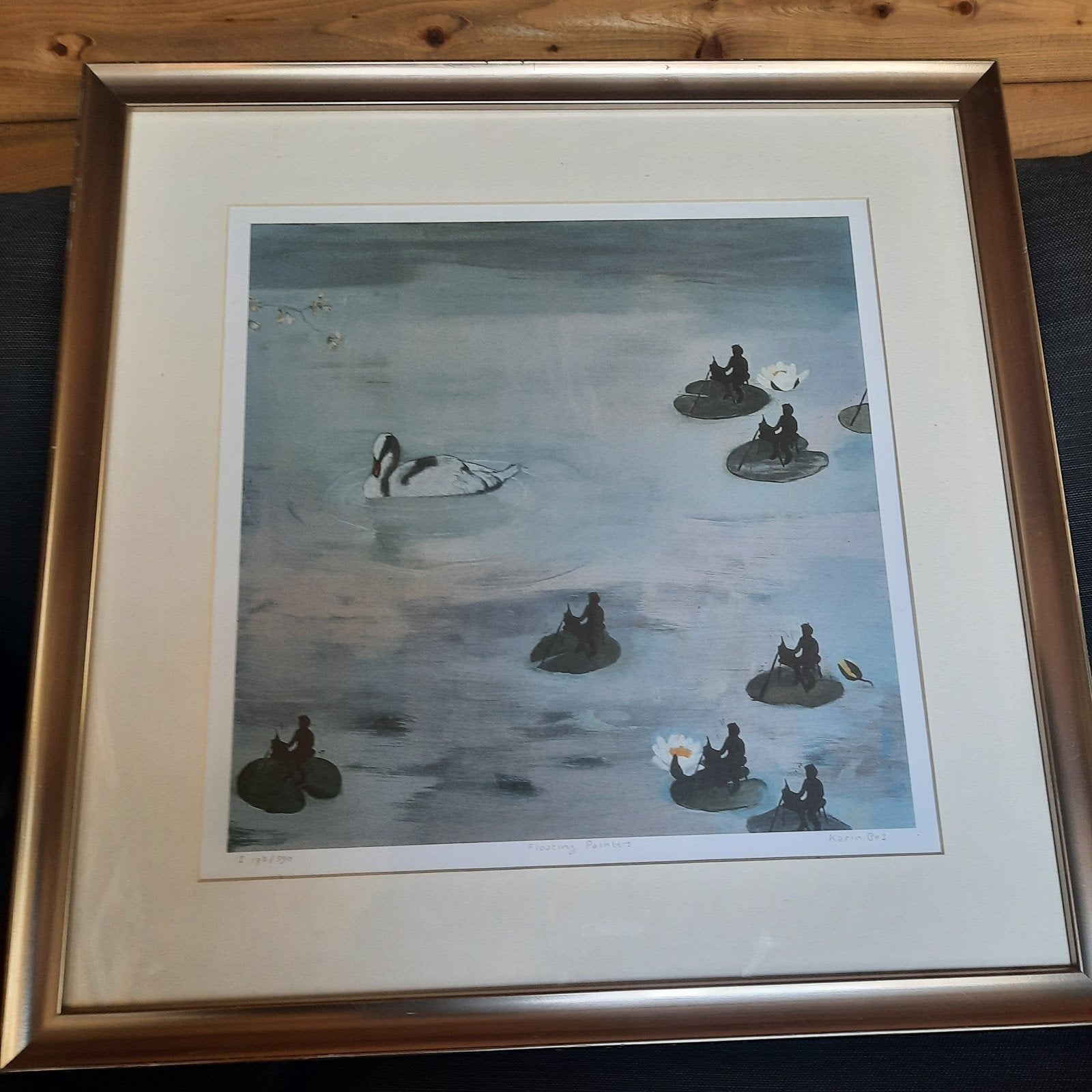 Karin Bos - Floating Painters (Gesigneerd, Genummerd), Antiek en Kunst, Kunst | Etsen en Gravures, Ophalen